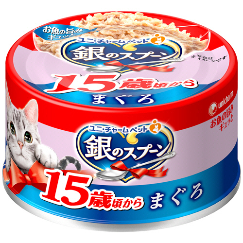 銀のｽﾌﾟｰﾝ缶 15歳頃から まぐろ 70g 1ｾｯﾄ(6個)画像