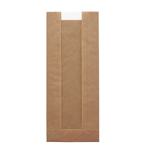 HEIKO 窓付耐油ガゼットパック ロング 未晒無地 100枚画像