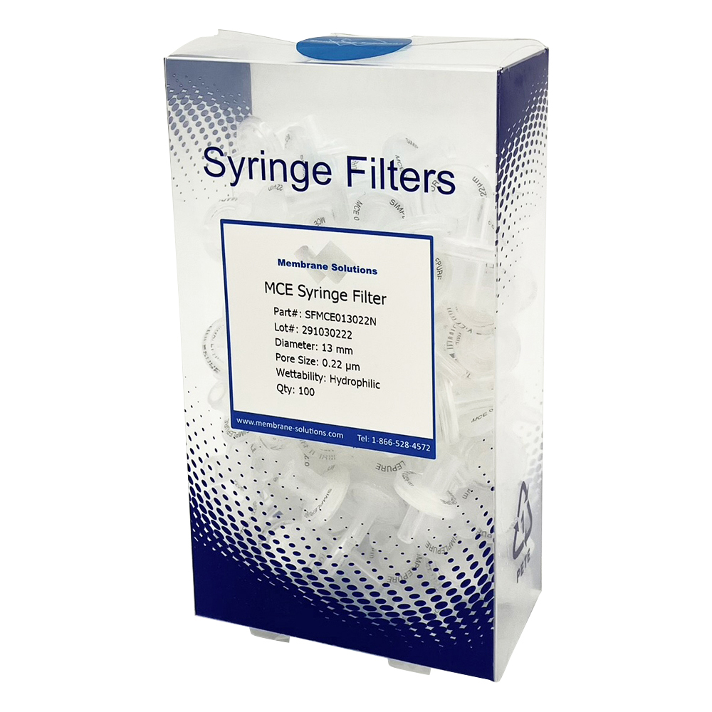 シリンジフィルター（親水性）MCE φ13mm/φ0.22μm 1箱（100個入）画像