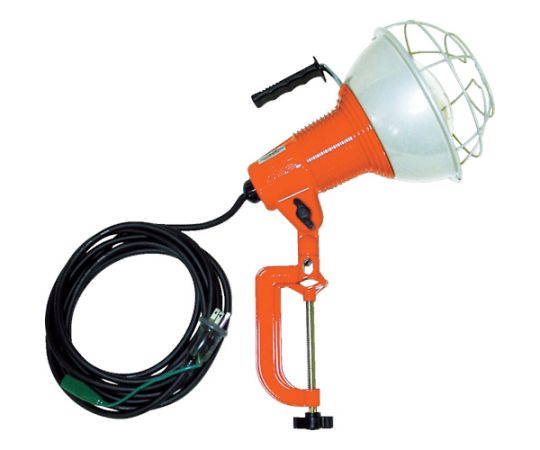 防雨型作業灯　リフレクターランプ500W　100V接地付5m　バイス付画像