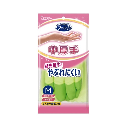 ファミリー　ビニール中厚手指先強化　Ｍ　グリーン画像