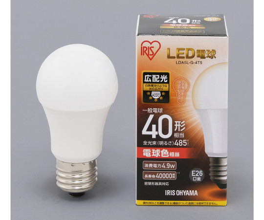 LED電球　広配光　40形相当　電球色画像