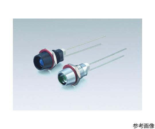 LEDブラケット(凹型、本体色：クローム、取付孔：φ6.1mm、緑)画像