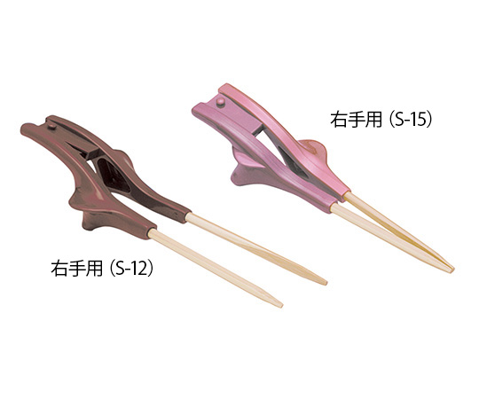 箸ぞうくんクリア（自助食器）　茶色　右手用画像