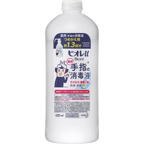 ビオレＵ手指の消毒液つめかえ用　４２０ｍｌ　１２本画像