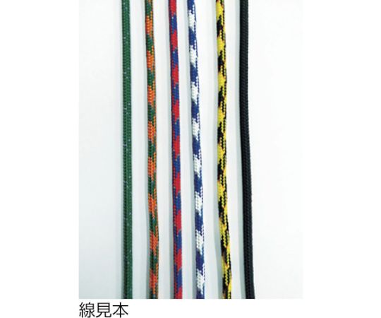 強力カラーコード　4mm×100m（黒） 全体が斜めから見える状態で、パッケージが開いている様子
