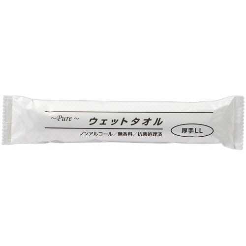 Pure ｳｪｯﾄﾀｵﾙ 厚手 LL 1ｾｯﾄ(500本:50本×10ﾊﾟｯｸ)画像