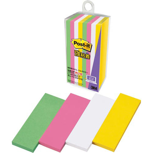 ポストイット強粘着マルチカラー８　７５×２５　８冊画像