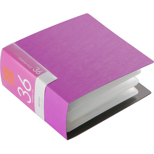 CD/DVDﾌｧｲﾙｹｰｽ ﾌﾞｯｸﾀｲﾌﾟ 36枚収納 ﾋﾟﾝｸ 1個画像