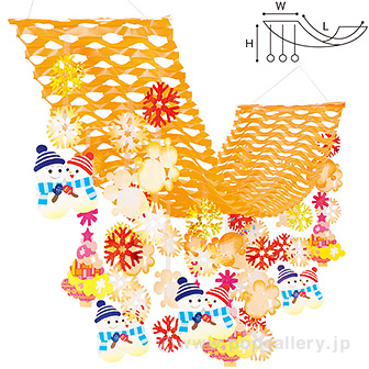 ウォーム雪だるまプリーツハンガー画像