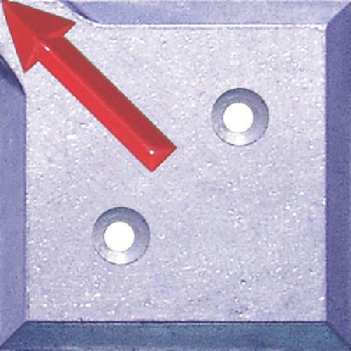 境界用標示板(2穴･貼付用)SH-14 1袋(10枚)画像