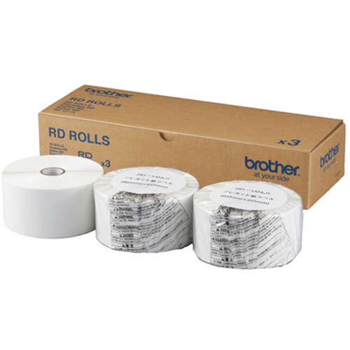 RDﾛｰﾙ ﾌﾟﾚｶｯﾄ紙ﾗﾍﾞﾙ ﾗﾍﾞﾙｻｲｽﾞ60×60mm 1126枚/ﾛｰﾙ 1箱(3ﾛｰﾙ)画像