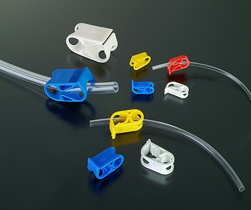 カラフルチューブクランプ S 最大4mm 青色 1袋（10個入）画像