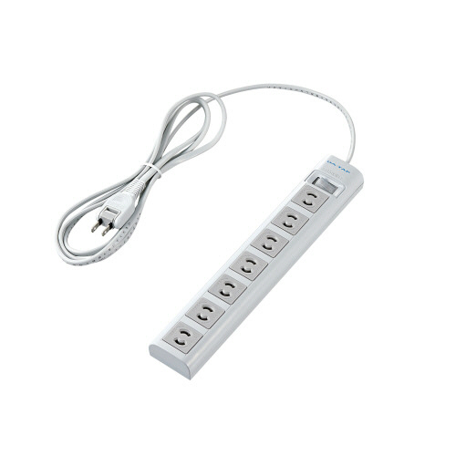 抜け止めﾏｸﾞﾈｯﾄ雷ﾀｯﾌﾟ 2P･7個口 ﾎﾜｲﾄ 2.0m 1個画像