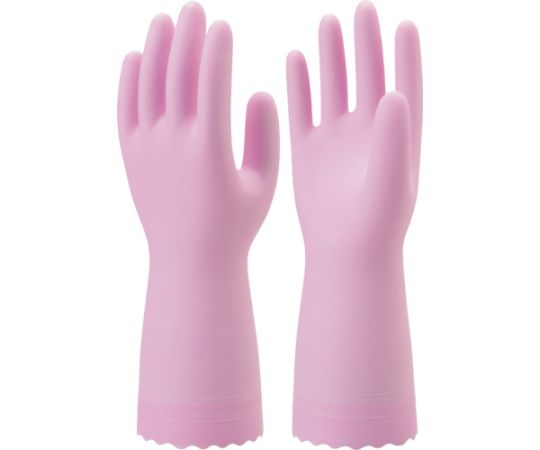 塩化ビニール手袋 ナイスハンドミュー薄手 ピンク Sサイズ