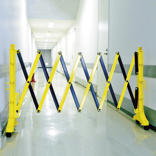 伸縮式ﾊﾞﾘｹｰﾄﾞ 連結可能ﾀｲﾌﾟ W515-3500×D400×H1025mm 黄/黒 1台