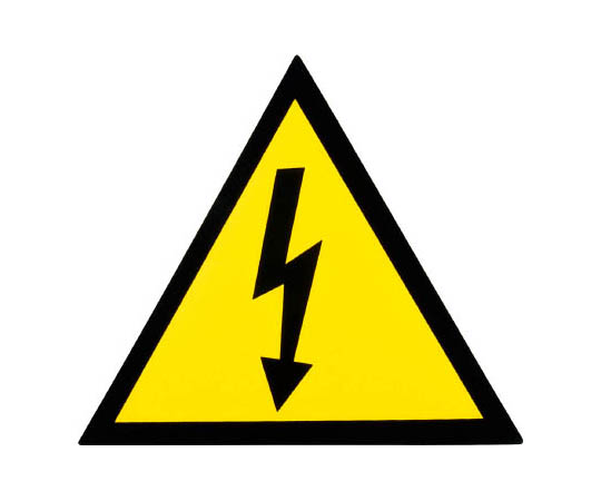 ISO警告ラベル ロールタイプ 感電注意画像