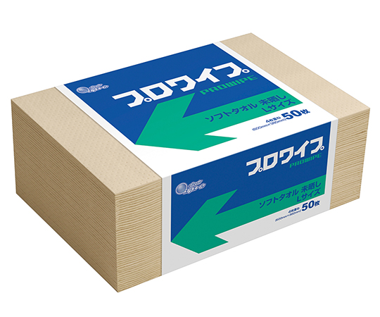 エリエール プロワイプ ソフトタオル 未晒帯どめLサイズ50 1箱（50枚×12袋入）画像