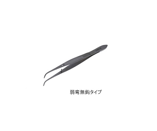 デリケート ピンセット 10cm 弱弯 無鈎画像