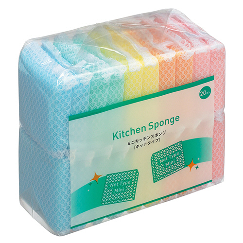 ﾐﾆｷｯﾁﾝｽﾎﾟﾝｼﾞ ﾈｯﾄ 1ｾｯﾄ(100個:20個×5ﾊﾟｯｸ)画像