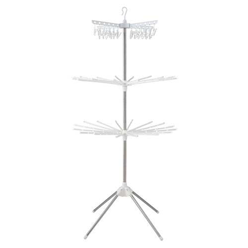 ﾎﾟｰﾘｯｼｭ 組立式ｽﾀﾝﾄﾞ物干しﾊﾟﾗｿﾙ型3段 1台画像