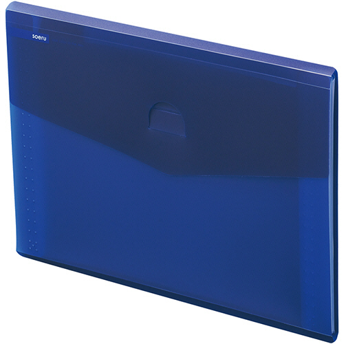 soeru ｽﾘﾑﾄﾞｷｭﾒﾝﾄﾌｧｲﾙ(ﾖｺ型) A4 6ﾎﾟｹｯﾄ ｲﾝﾃﾞｨｺﾞﾌﾞﾙｰ 1冊