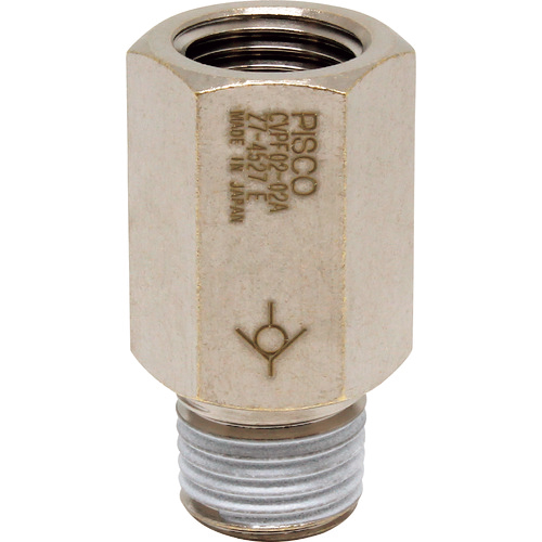 ﾁｪｯｸﾊﾞﾙﾌﾞ ﾌﾞｯｼｭ 弁体樹脂ﾀｲﾌﾟ おねじ側入力 1個画像