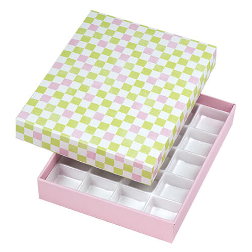 格子　わかくさ色２０ヶ入　トレー付画像