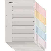 見出しｶｰﾄﾞ(ｴｺﾉﾐｰﾀｲﾌﾟ) A4ﾀﾃ 2穴 5色5山+扉紙 1ﾊﾟｯｸ(10組)画像