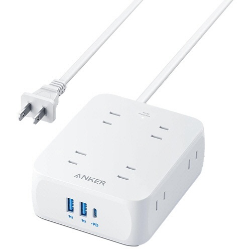 電源タップ　ANKER　USB　Power　Strip(11-in-1)　ホワイト　1個画像
