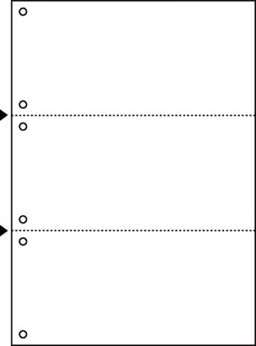 マルチ帳票エコノミー　Ａ４白紙３面６穴　２５００枚画像