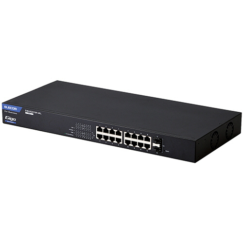 レイヤー2　Giga対応　PoE　Webスマートスイッチ　RJ-45×16ポート　SFP×2ポート　大容量　1台画像