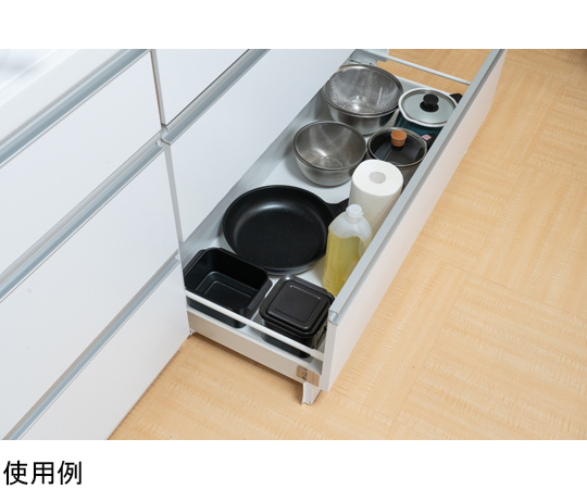 ポコフリット IH角型揚げ鍋 ミニ 深型でシンプルなデザインの揚げ鍋が横向きに置かれている様子