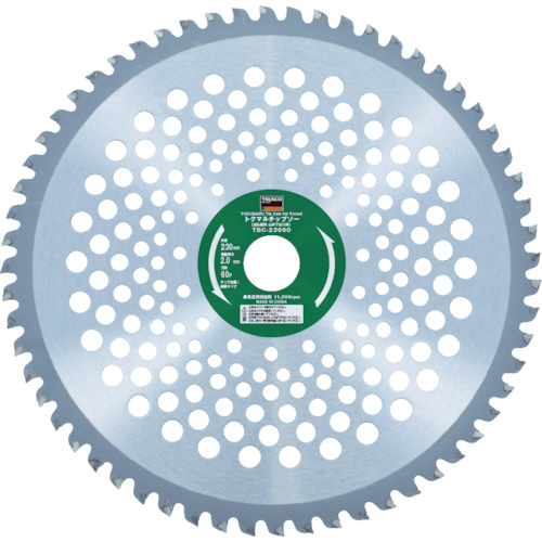 ﾄｸﾏﾙﾁｯﾌﾟｿｰ刈払機用山林下刈り用 230×25.4×60P 1枚画像