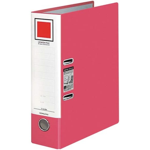 レバッチファイル　Ａ４縦　背幅７６ｍｍ　赤　５冊画像