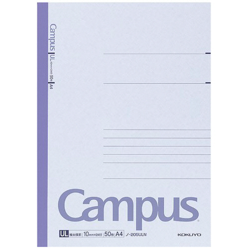 ｷｬﾝﾊﾟｽﾉｰﾄ(極太横罫) A4 UL罫 50枚 1ｾｯﾄ(5冊)画像