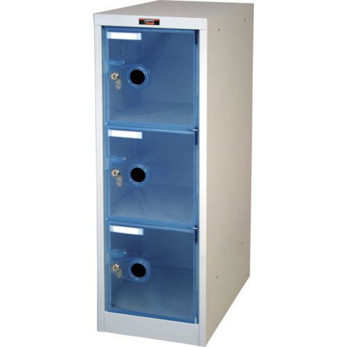 ｽｹﾙﾄﾝﾛｯｶｰ 1列×3段 鍵付 ﾌﾞﾙｰ 1台画像