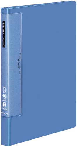 クリヤーブックＷＣ　固定式Ａ４縦４０Ｐ青４冊画像