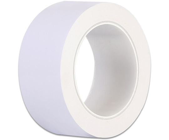 厚手PVCラインテープ　幅50mm×22m　厚0.2mm　はく離紙なし　樹脂芯　白