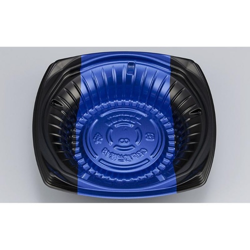 シーピー化成 どんぶり容器 CBFまど味18 ボーダ青 本体画像