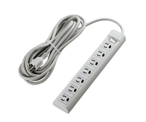 OAタップ　3P　7個口　マグネット　抜け止め　スイッチ　簡易　5m画像