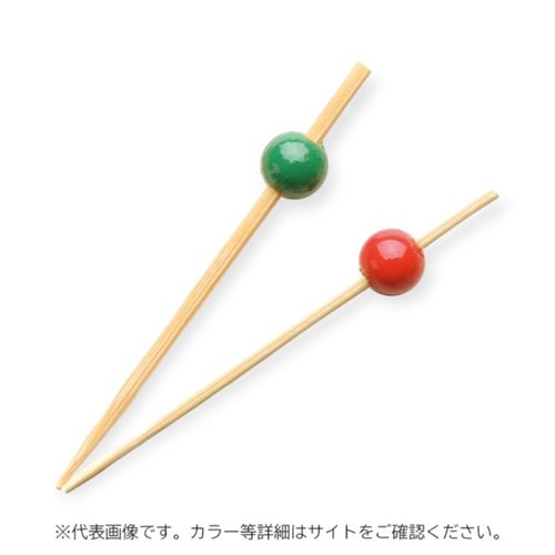 竹串 チェリー串(緑) 5cm 100本入 萬洋 [ケース販売]