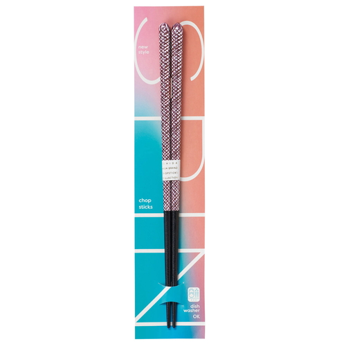 箸 23cm スピンカラー 木製 バイオレット画像