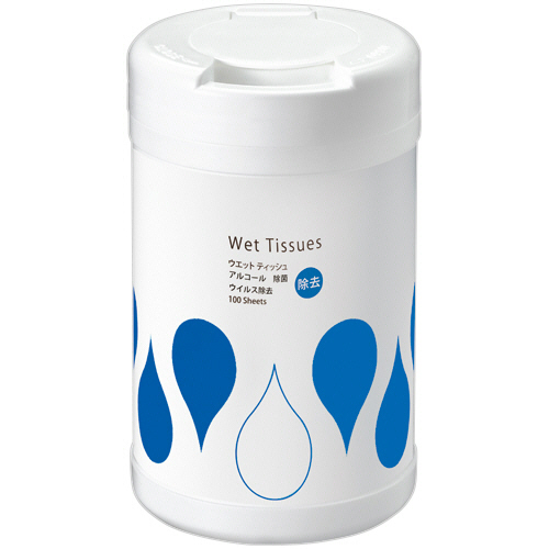 ｱﾙｺｰﾙ除菌ｳｴｯﾄﾃｨｯｼｭ ｳｲﾙｽ除去用 ﾎﾞﾄﾙ本体 1ｾｯﾄ(2000枚:100枚×20本)画像