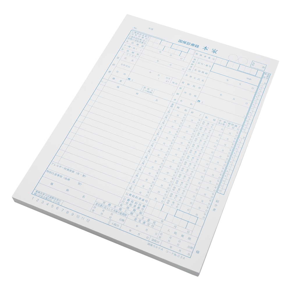 国保カルテ A4サイズ 1袋（100枚入）