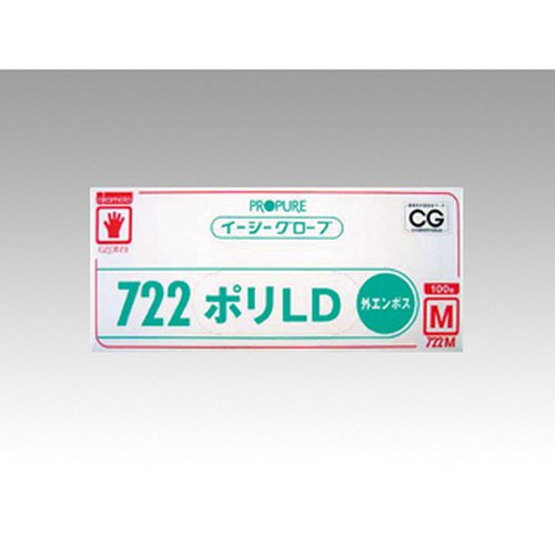 ポリ手袋 イージーグローブポリ M LD外エンボス 100 オカモト画像