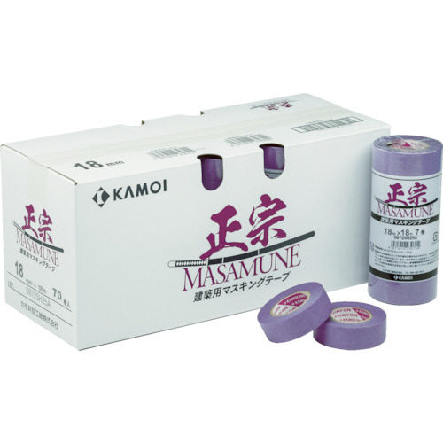 ﾏｽｷﾝｸﾞﾃｰﾌﾟ 建築塗装 正宗 紫 20mm×18m 1ﾊﾟｯｸ(6巻)画像