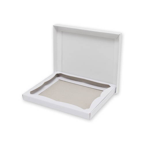 ハンカチの梱包・包装に最適な中枠付きギフトボックス（白）