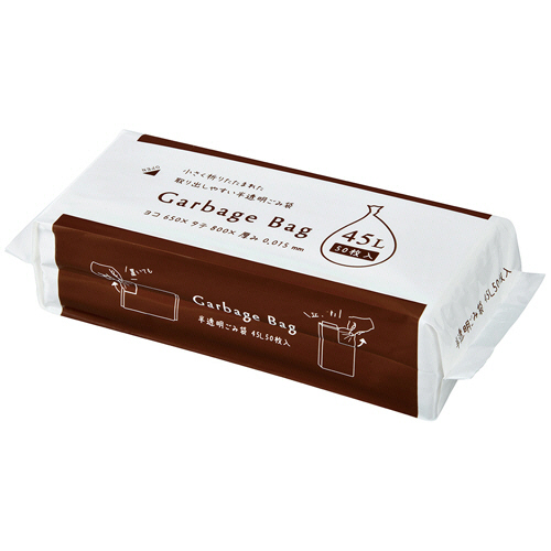 ｺﾝﾊﾟｸﾄﾀｲﾌﾟｺﾞﾐ袋 半透明 45L 1ﾊﾟｯｸ(50枚)画像