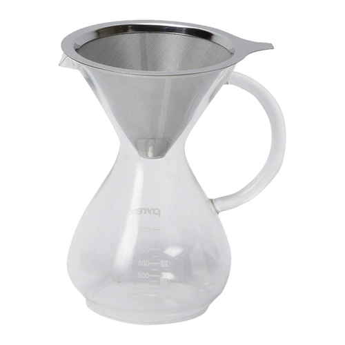 コーヒーサーバー 600ml Pyrex パイレックス ステンレスフィルター付き 耐熱ガラス画像